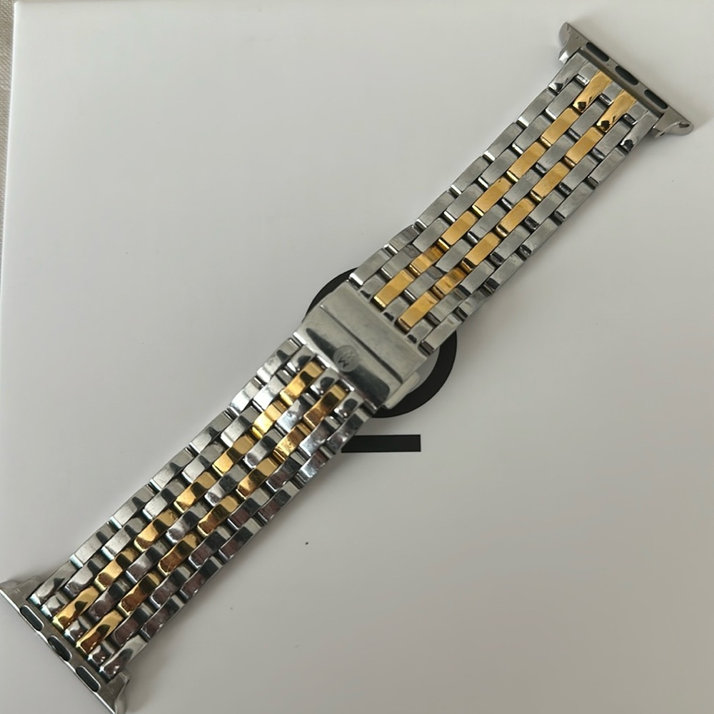 MICHELE APPLE WATCH BAND TWO TONE METAL FITS 40mm